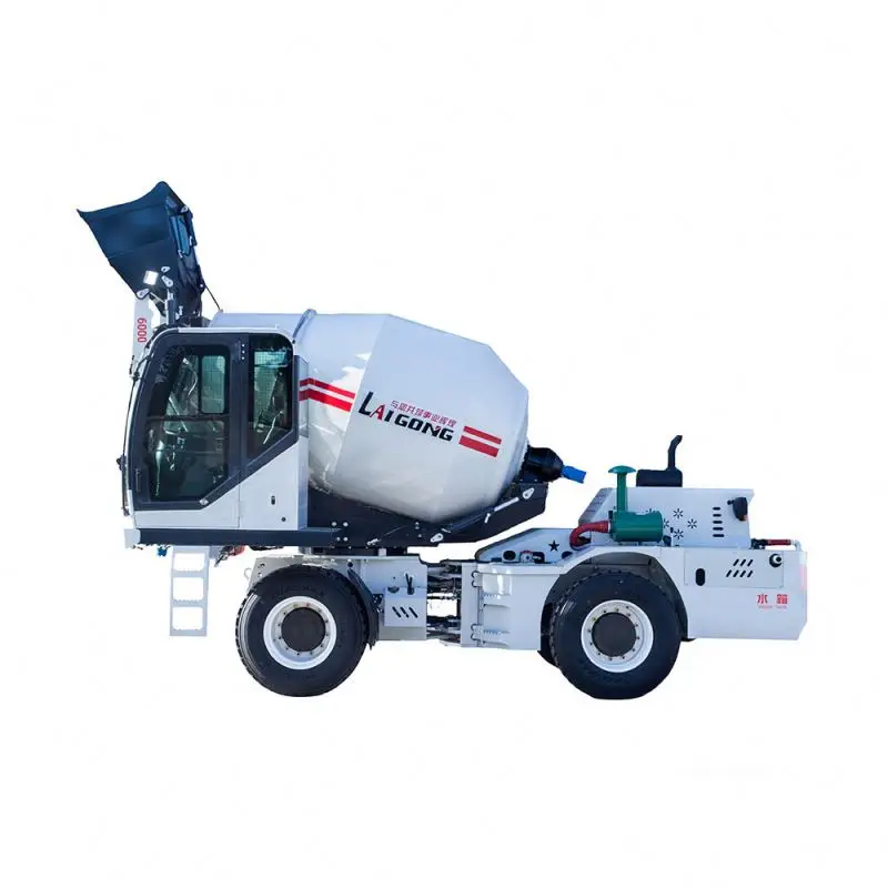Laigong Diesel self loading mobile concrete mixer trucks