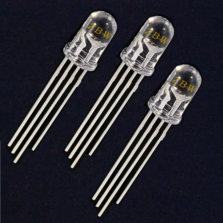 ZBW Chinese manufacturer 4 pins f5 multi colour rgb light emitting diodes,5mm led emitting diode,wireless led diode 5mm