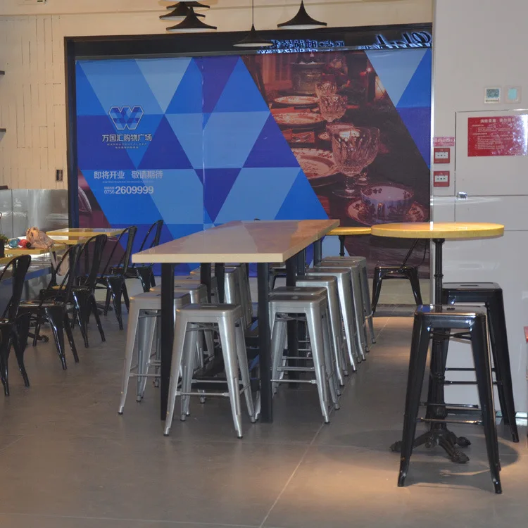 Luxury Steel Bar Stool Industrial Design Style Metal Chair Restaurant Mall Tea Shop Coffee Shop Optimal Milk Tea Sitting Option