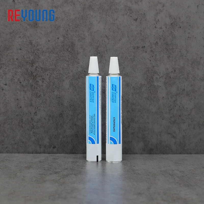 Factory Price OEM Aluminum Adhesive Glue Tube Custom Empty Cosmetic Soft Squeeze Tube