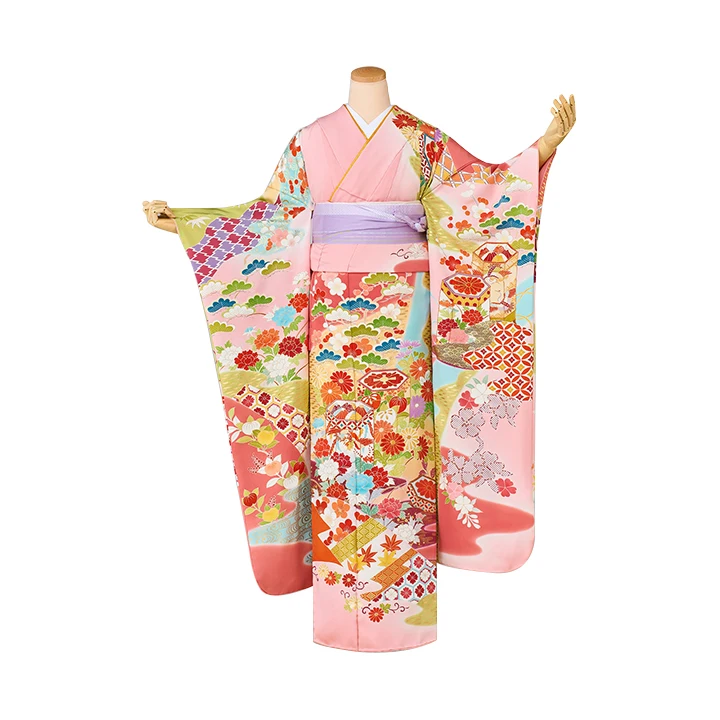Luxury keicho Japanese kimono robe cotton made of pure silk fabric