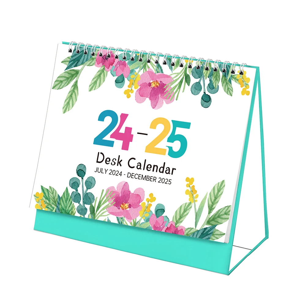 2025 Wholesale Custom New Design Creative Hardcover illustration Desk Calendar Simple Desktop Decoration Calendars