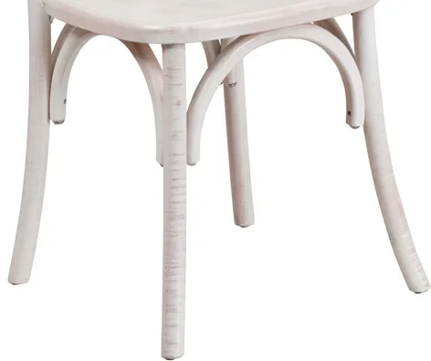  Промышленное высококачественное кресло по низкой цене с удобными сидениями из твердой древесины и белого деревенского образа для комнаты перекрестной спинкой