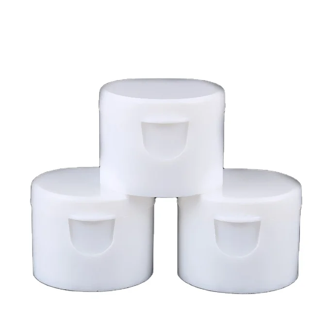 stock available 18mm 20mm 24mm 28mm 38mm  plastic flip top cap for skincare cosmetics packaging