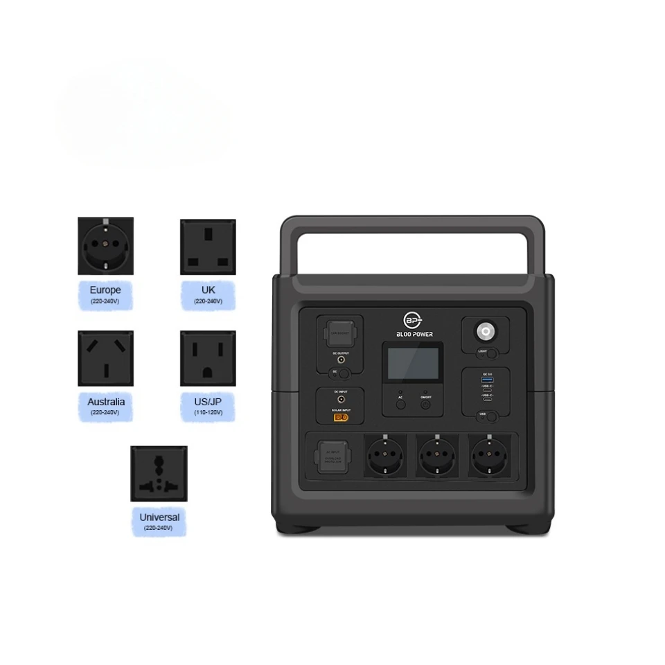 1000 Вт AC DC Type C Резервное копирование для дома с солнечной панелью Li Ion Pack легкий вес Lipo фосфатная портативная электростанция