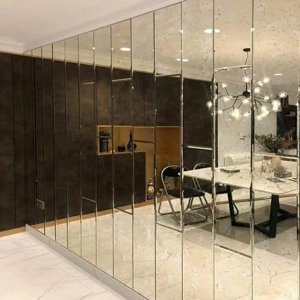 Spell  art glass custom  European restaurant porch cut beveled mosaic wall mirror tile