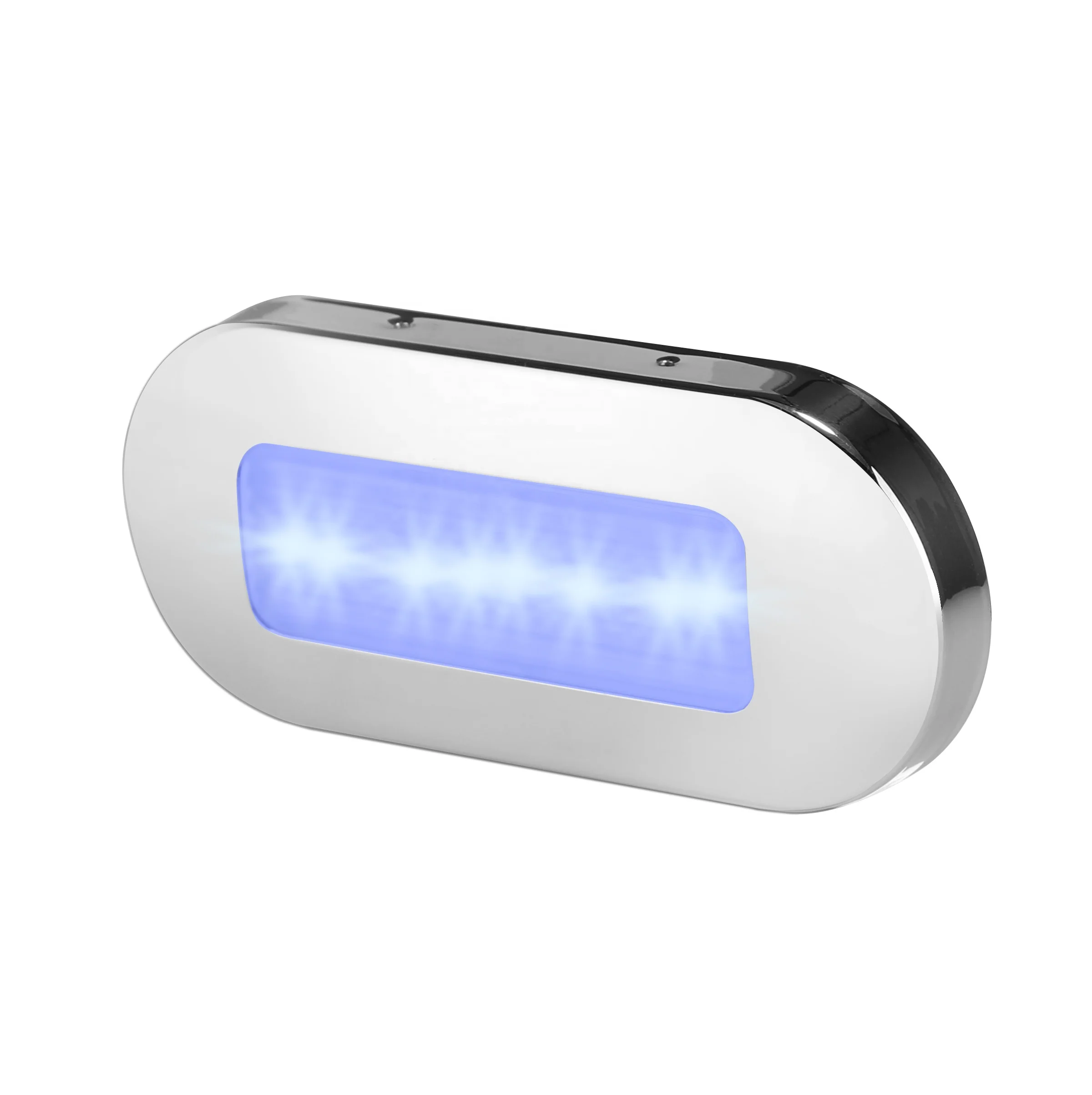 Waterproof  LED Boat Utility Oblong Lights Deck Transom Stainless Steel Cockpit Marine Courtesy Lamp