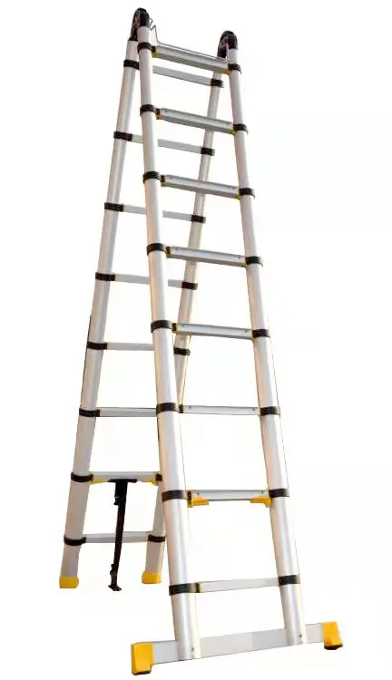 5.6m   Folding Step soft close Multi Purpose Aluminum Telescopic ladder