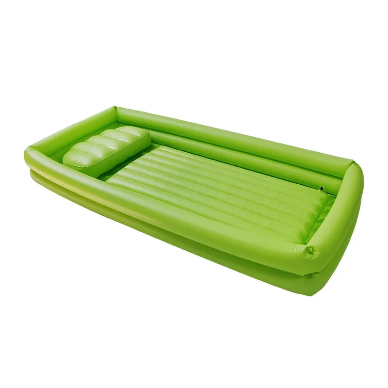 Medical Inflatable Bathtub Shower Bath Basin with Pump Water Bag Pillow Bed Assistive Aid for for Bedridden Patients Elderly