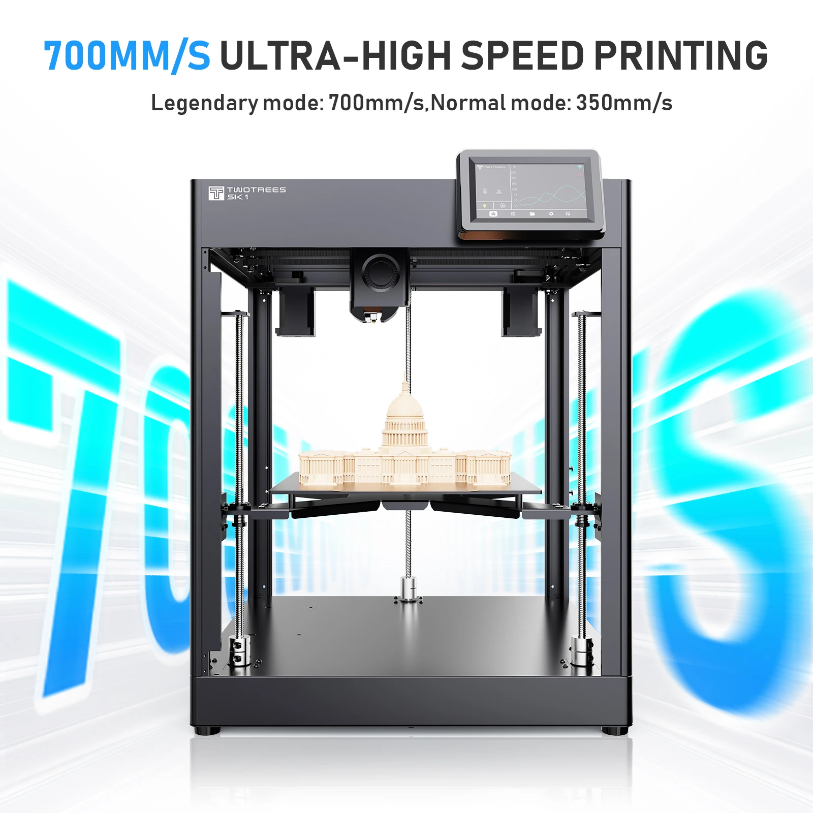 TWOTREES-SK1 Smart Klipper 3D Printer New Generation of 700mm/s High-Speed Desktop CoreXY& Klipper FDM 3D Printers for Beginners