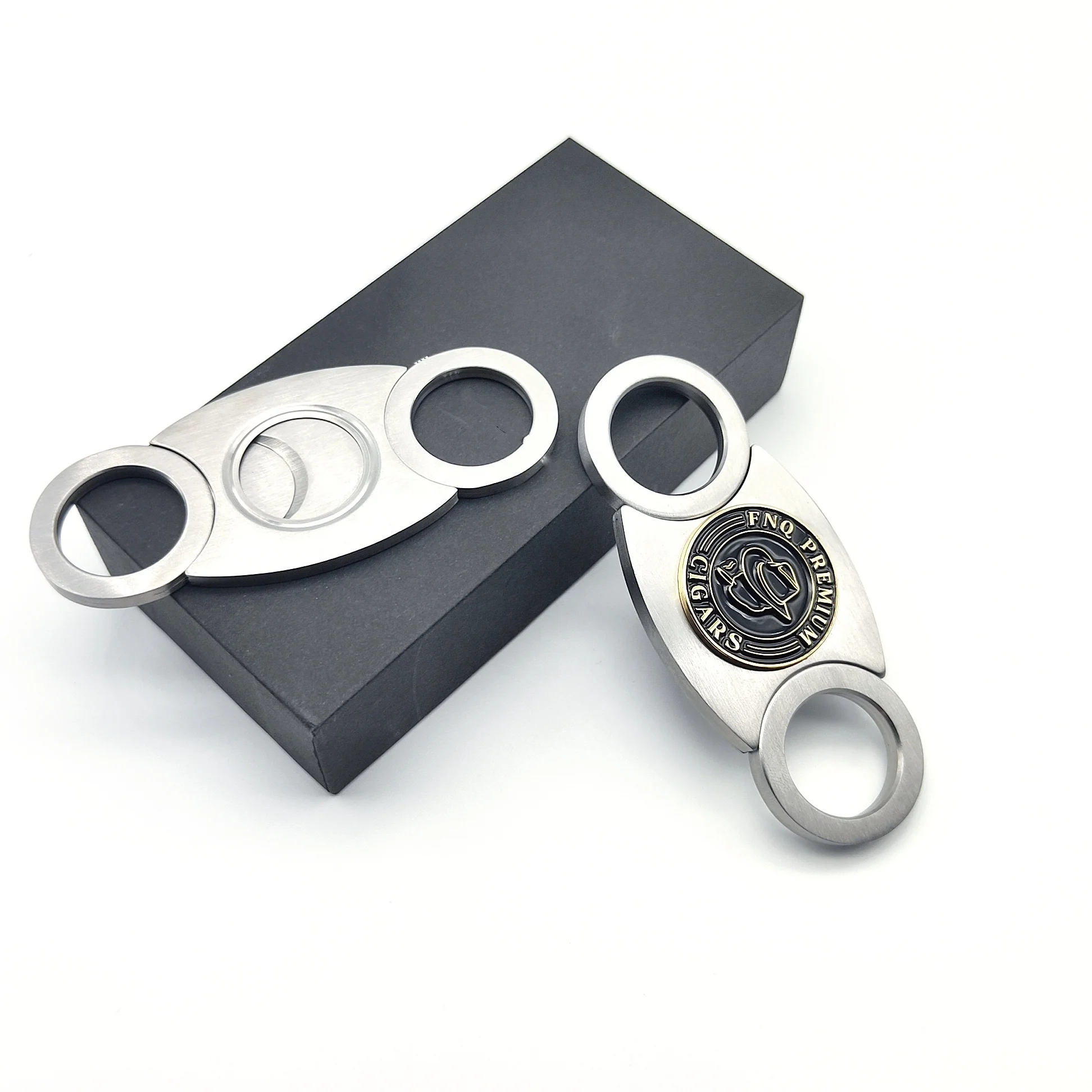 Custom Logo Luxury Double Blade Cigar Accessories Cigar Holder With Cutter
