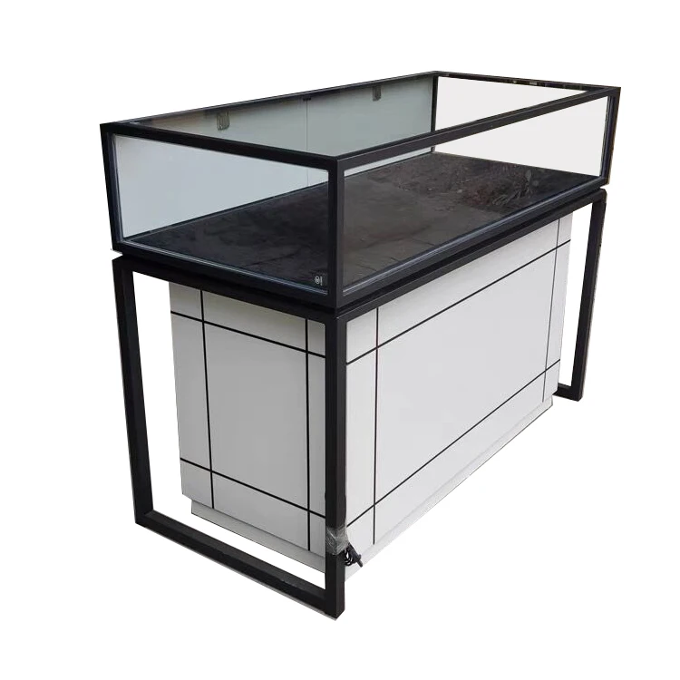 Jewelry store Lockable glass display cabinets retail floor jewellery cabinet