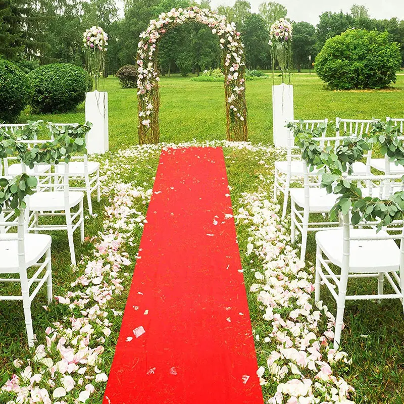 Lowest Price Felt Fabric Roll Pieces Industrial Felt Polyester Non Woven Colorful felt carpet wedding disposable red carpet