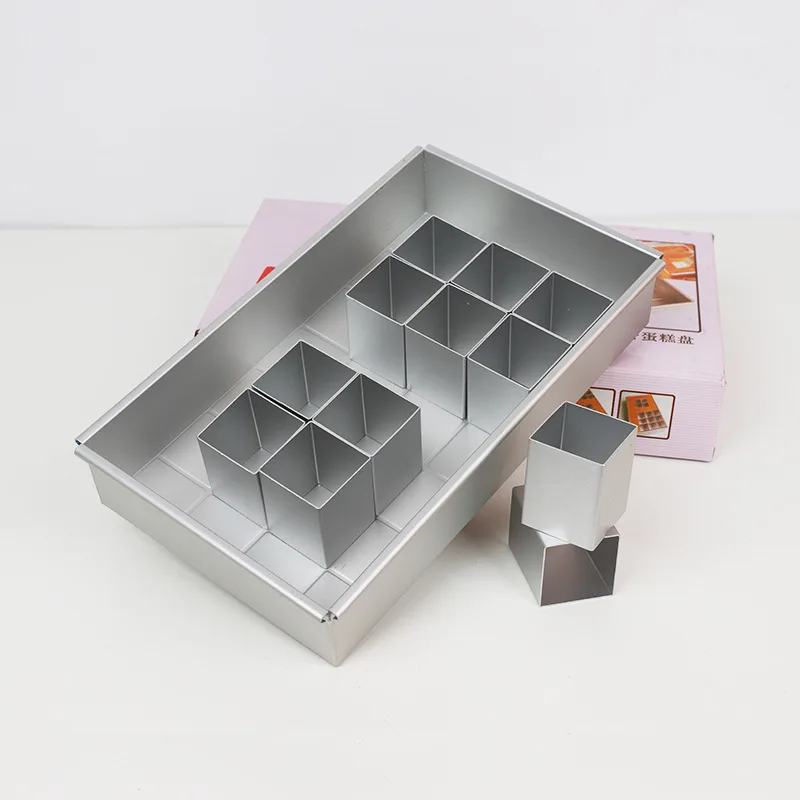 Numbers Monogram shaped cake pan Rectangular mould Movable type cake  Baking Tools Non-stick aluminum alloy anodized cake mold