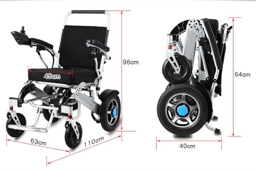 Material Lightweight steel powder painting Foldable Power Electric Wheelchair