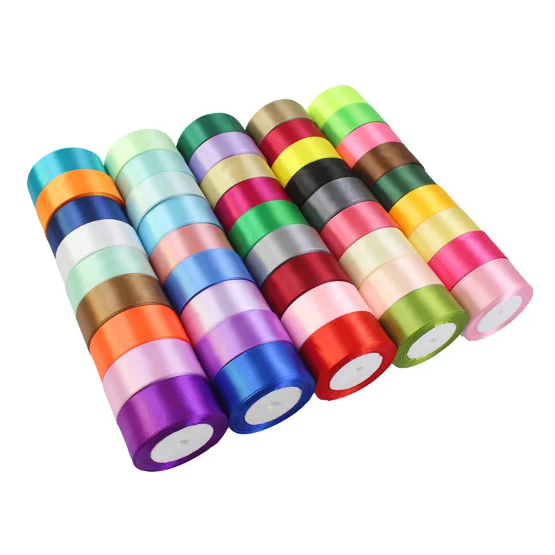25 Yards/Roll 4cm Width 22 Meters Polyester Satin Ribbons for Wedding Christmas Party Decoration