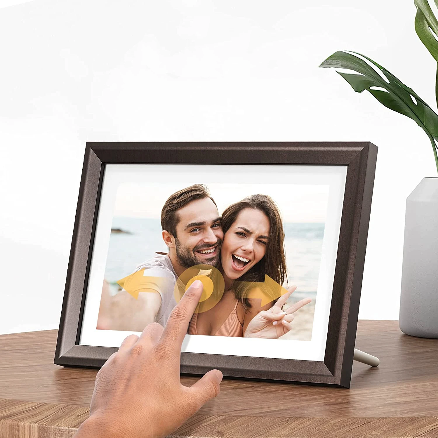 10 1 дюймов цифровая камера с Wi-Fi для рамка фотографий дерево облако фоторамка дисплей фото и видео помощью