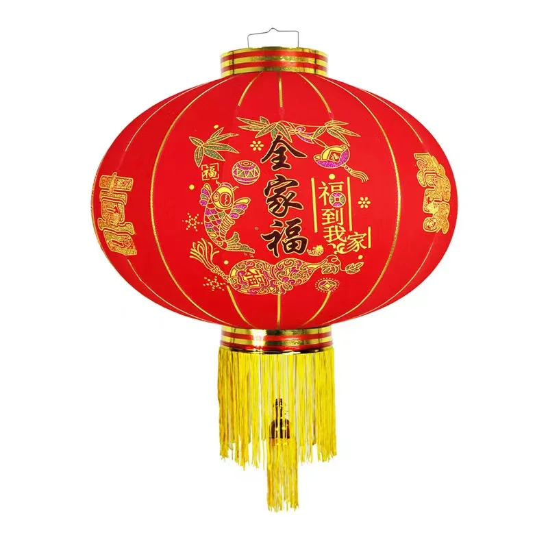 Hot sale New Year Red Chinese Traditional Silk Lantern Outside Festival Red Lantern