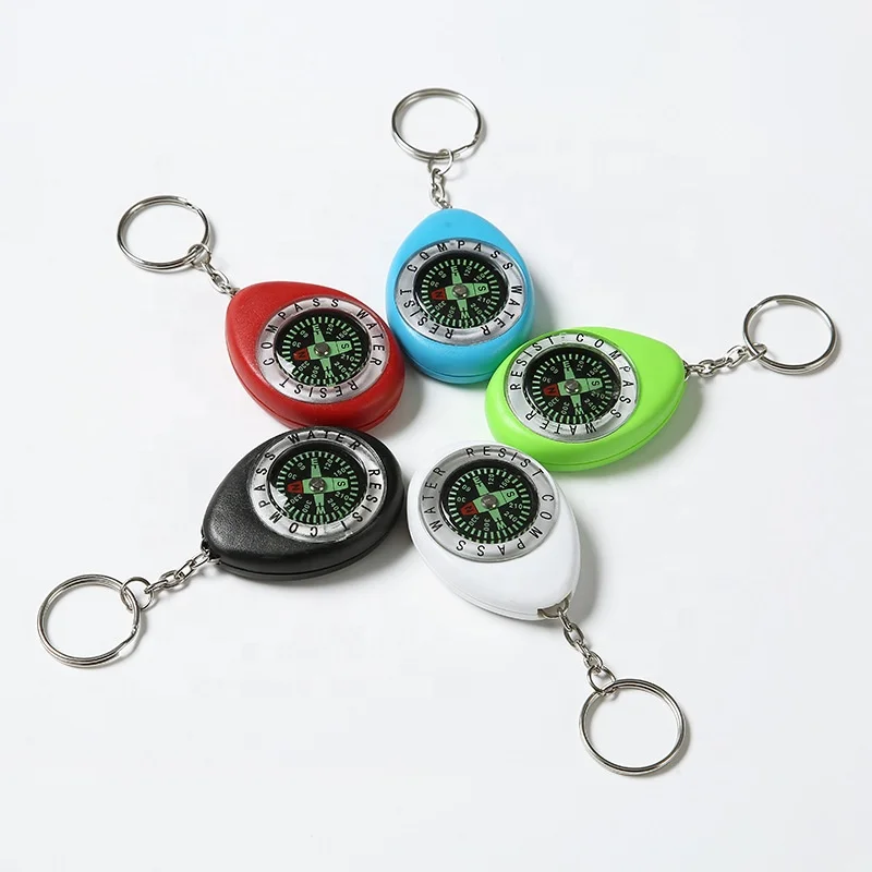 Portable Mini Compass Backpack Pendant Key Ring Outdoor Pendant Compass Ball Compass