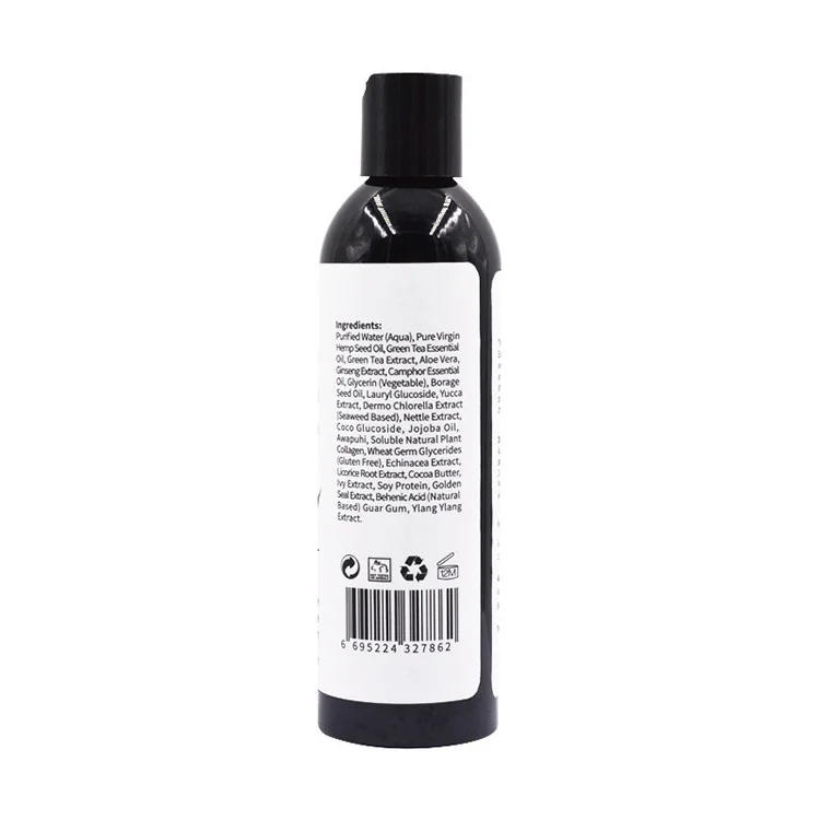 oem private label low MOQ hemp seed oil hair growth shampoo and conditioner for all hair types