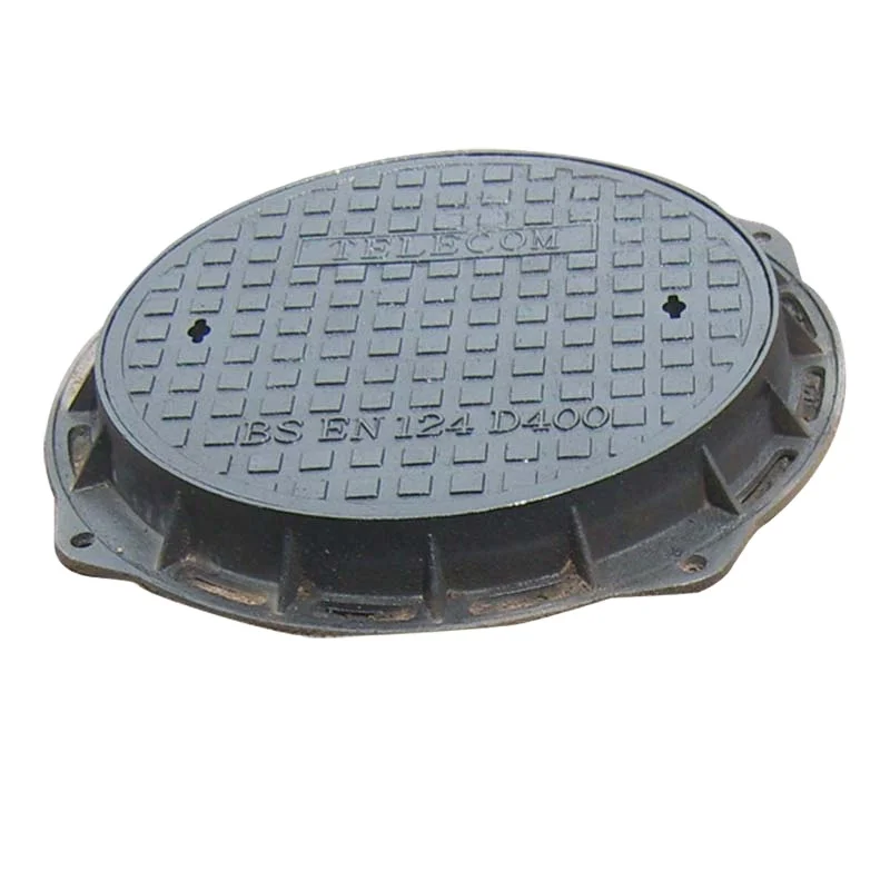 Ductile iron B125 D400 dia600mm round sewerage rectangular manhole cover