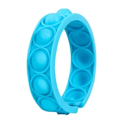 Adult Kids Stress Relief Wearable Silicone Pop Push Bubble Sensory Fidget Toy Wristband Push Fidget Bracelet Toys