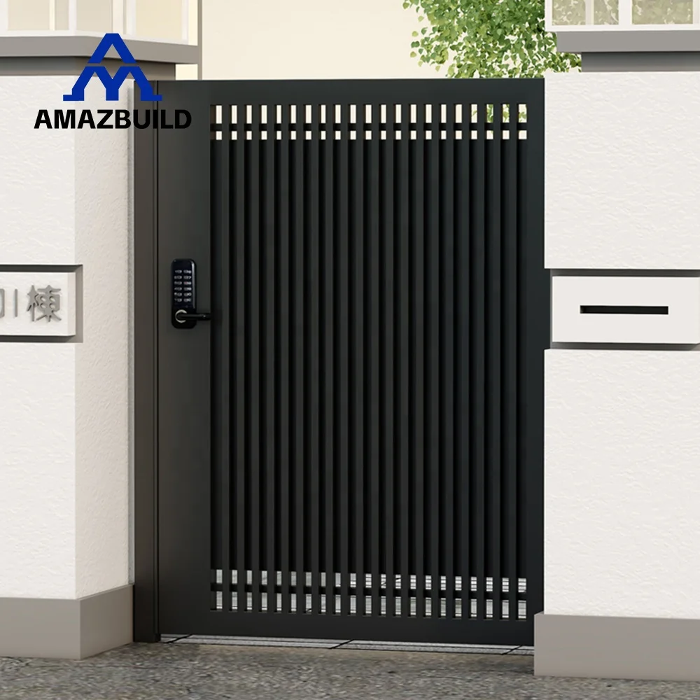 AMAZBUILD Customized Iron Swing-Open Style Gate for Villa Entrance House Boundary Wall & Courtyard Main Design