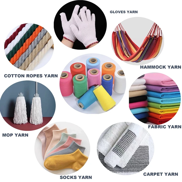 Eco Friendly Blended Recycled Cotton Yarn Knitting Weaving Vietnam Manufacturer Fabric Yarn prices