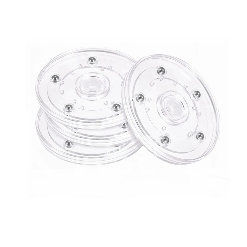 Clear Round Plastic Acrylic Swivel Plate Lazy Susan Rotating Turntable Art Craft Display Plate