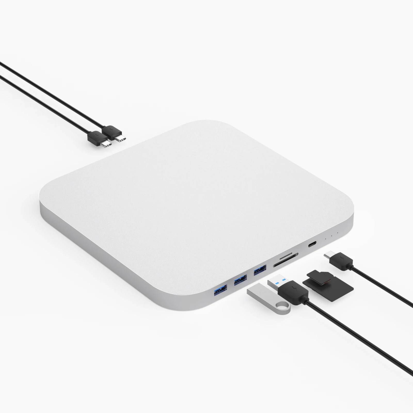  Док-станция Colorii MC25 Pro для Apple M1 с M.2 NVMe NGFF 10 Гбит/с 2 5 SATA SSD/HDD Mac mini hub 2020