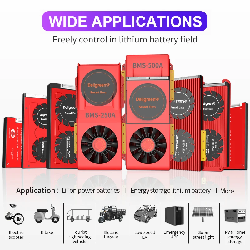 Аккумулятор BMS 8S 30A40A60A UART 485 24 В быстрое охлаждение LiFePO4 электроинструмент для