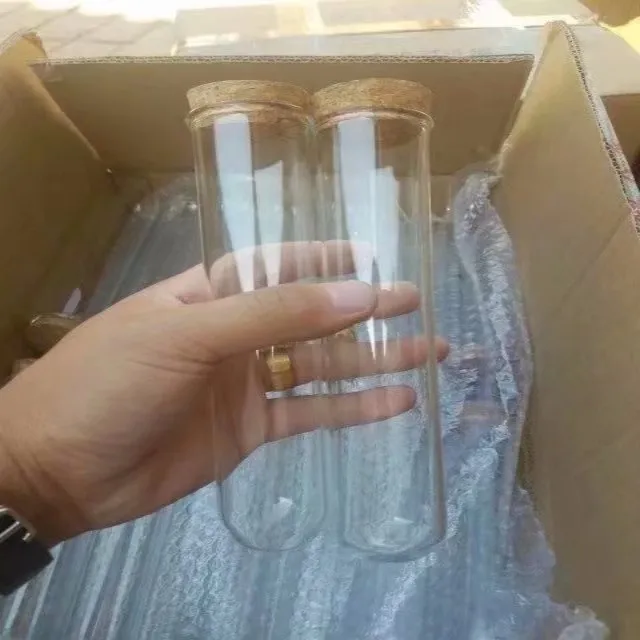 Transparent Glass Test Tube With Round Bottom for Lab Use