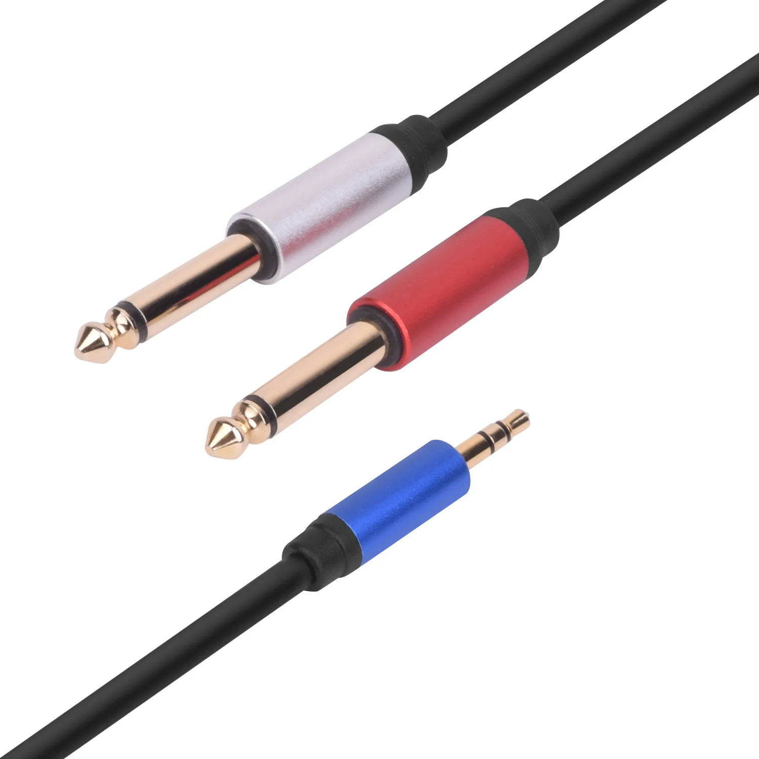 single track   2RCA Audio Auxiliary Stereo Y Splitter 3.5mm JACK to 6.35mm  Cable