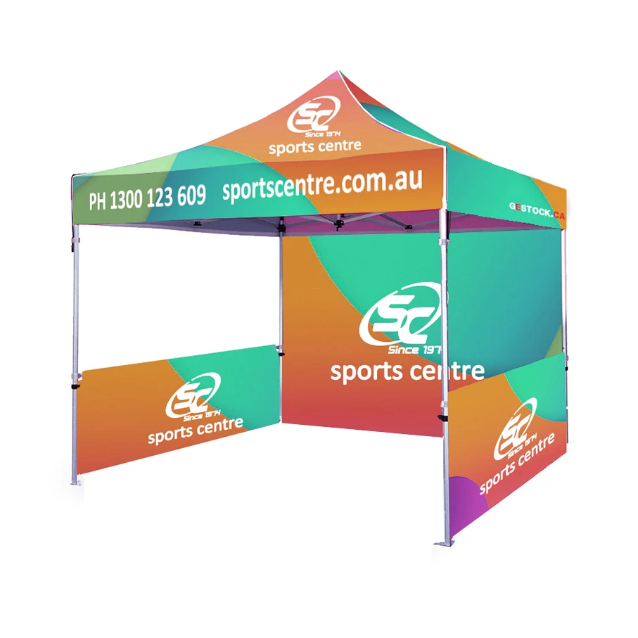 Custom Print 10x10ft Portable Outdoor Exhibition Booth Promotional Trade Show Tent Deluxe Steel Frame Tent For Advertising Event