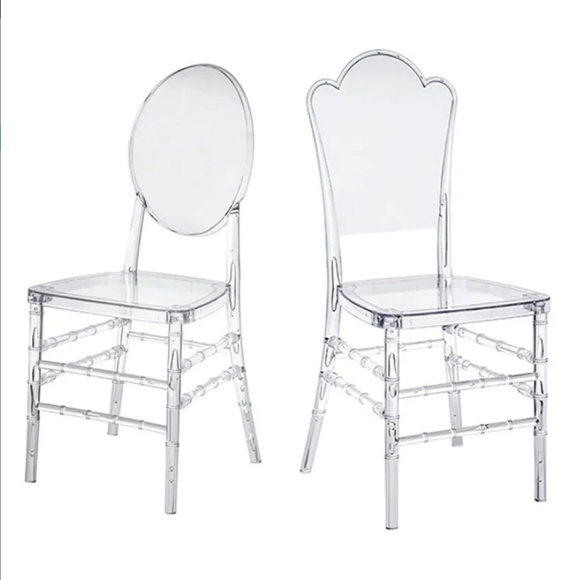 Hot and simple banquet bamboo chair wedding wedding acrylic transparent resin wholesale chivari chair
