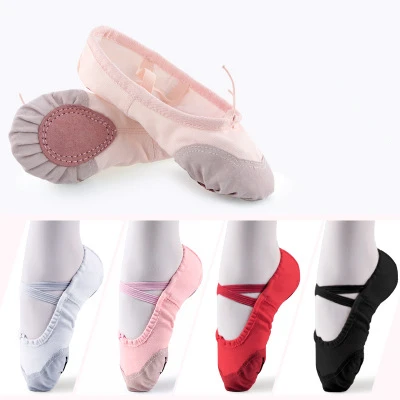
Wholesale foldable baby dance shoes kids ballet pointe shoes 