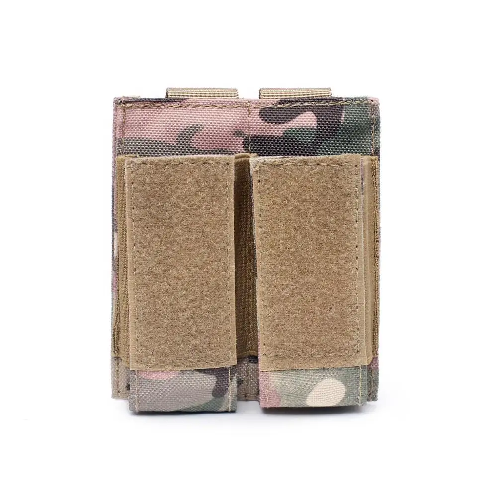 High quality durable 1000D polyester paintball tactical CS molle double magazine pouch