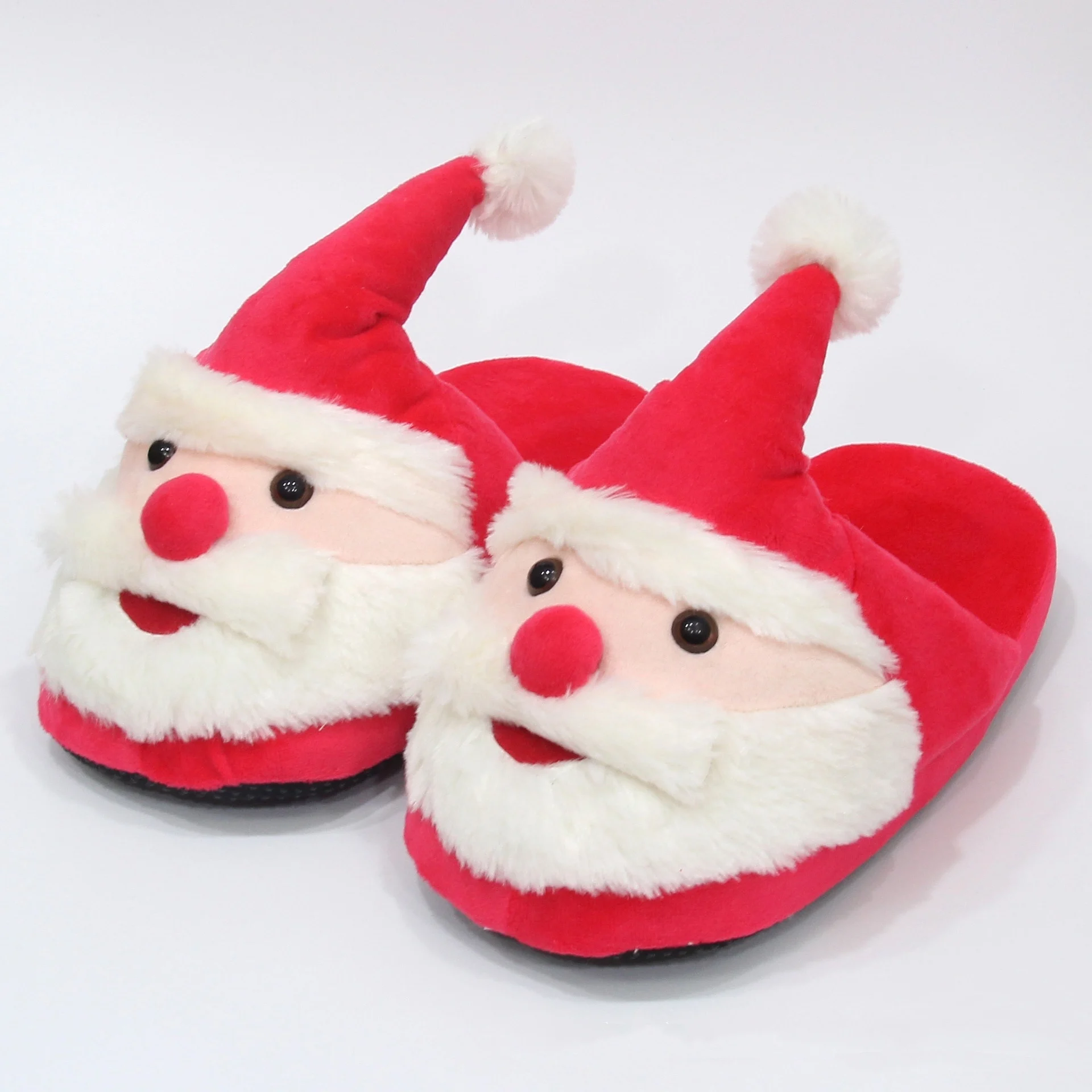 China private label Christmas fashion red color in door children slippers shoes with character