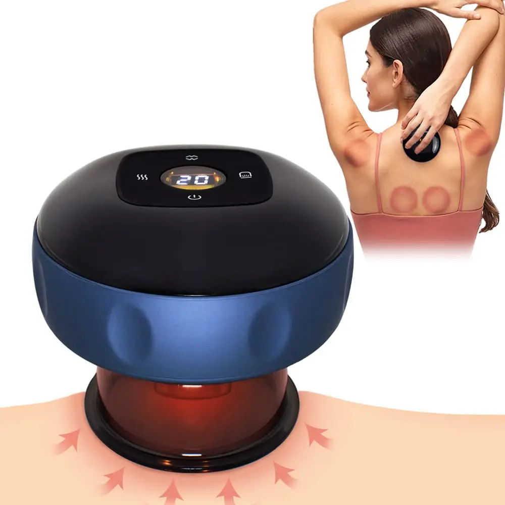 Smart Cupping Therapy Massager with Red Light Therapy 12 Levels Temperature & Suction for Targeted Pain Relief, Knots