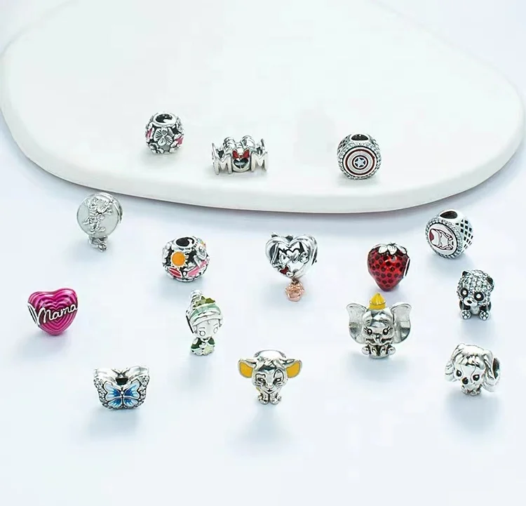 Factory Wholesale S925 Sterling Silver fit S925 Beaded S925 charm silver ale Bracelet Pendant For Women Gift For Charm Bracelet