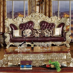 ProCARE European Champagne Luxury Bedroom Solid Wood Carved Luxury Wedding Bed