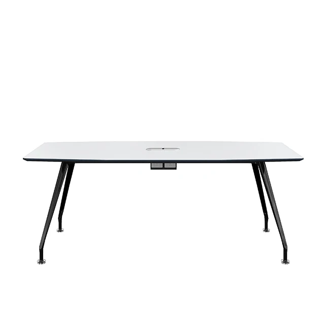 
Melamine Office Funrniture Modern Room Conference Table Desk With Chromed Finish 