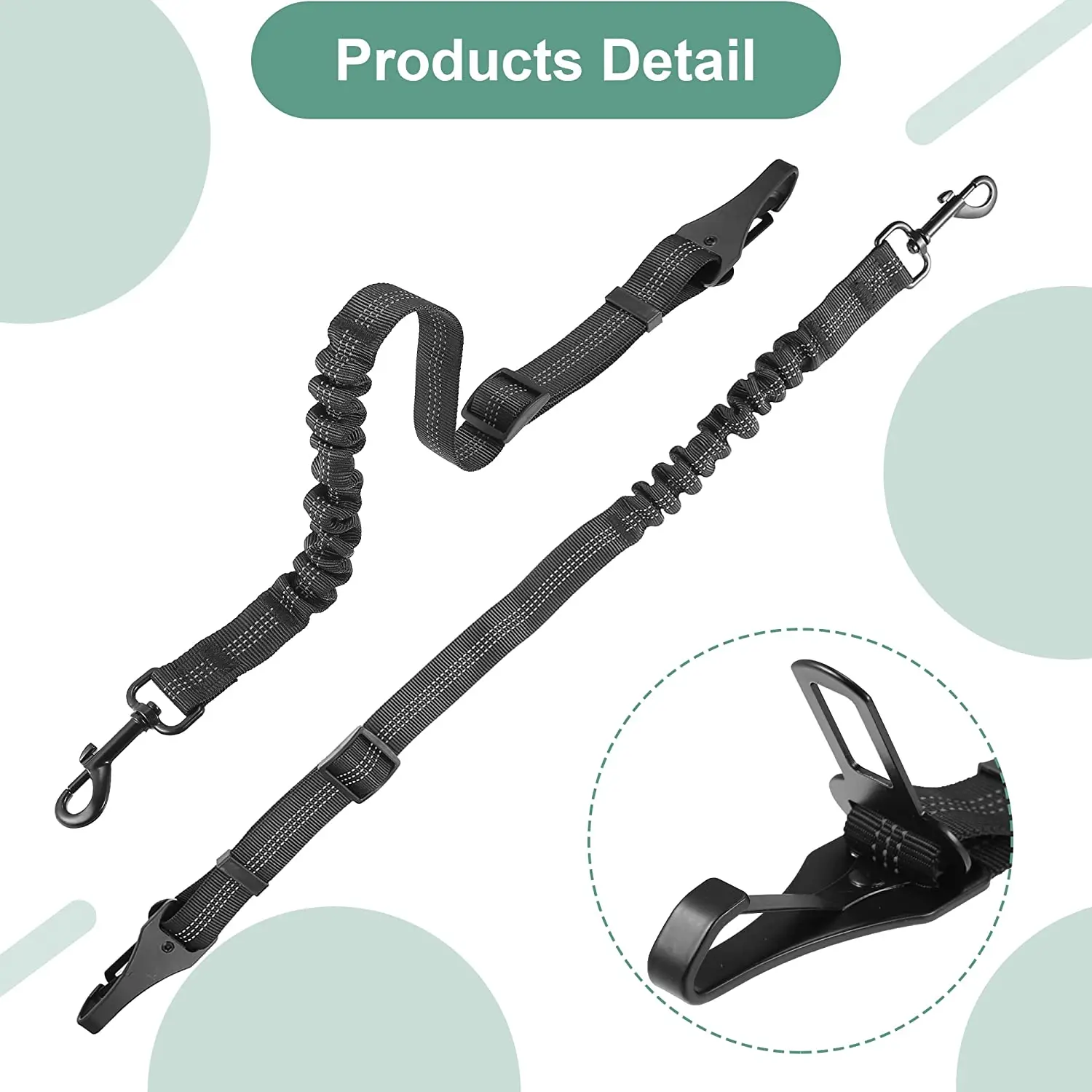 Reflective Adjustable  custom Pet Dog car Harness with Easy Control Training Handle for  Dogs