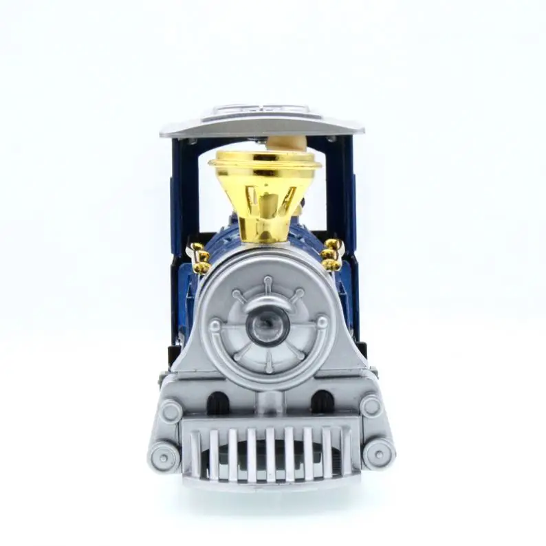Trump toy Funny Creative Old Steam Locomotive Alloy Model Children Sound Light Resilience Train