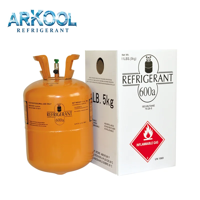 environmentally friendly r600a refrigerant gas small can 420g net weight best quality refrigerant gas used in cold storage
