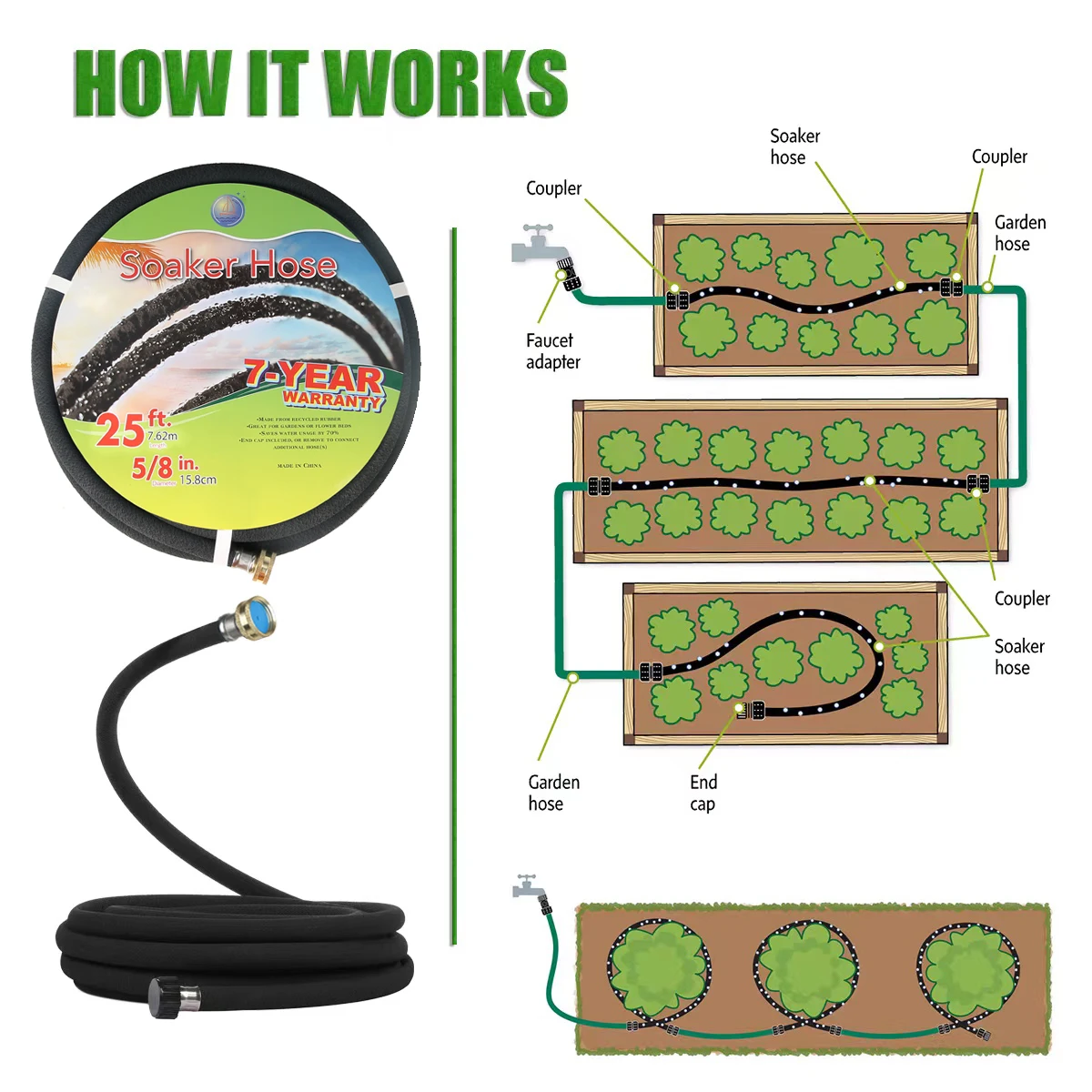 MY Farm Irrigation Leaking Tube Seepage Garden Hose Soaker Hose