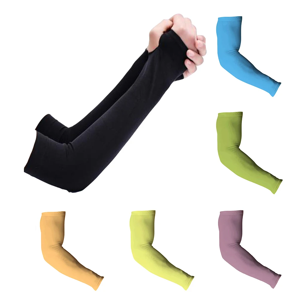 
Ladies xl tactical grip anti uv arm cooling sleeve nylon with thumb hole for bike 