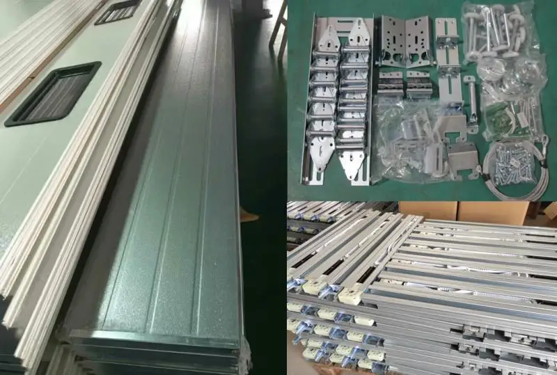 Полиэтиленовые потолочные секционные гаражные двери высокой плотности сделано в Китае Jiangsu