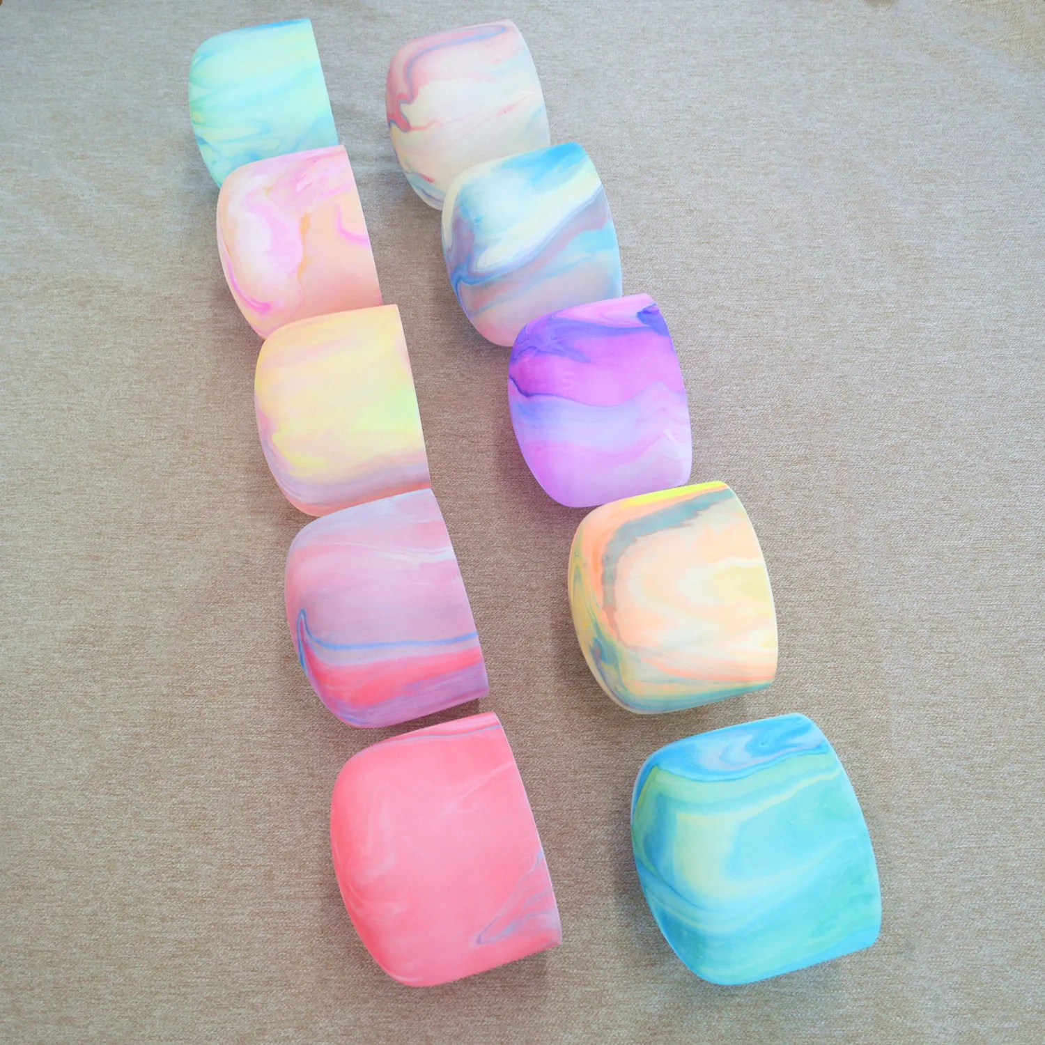 Customized Colorful Pattern Hand Painted Frosted Crystal Singing Bowls for Sound Healing and Meditation