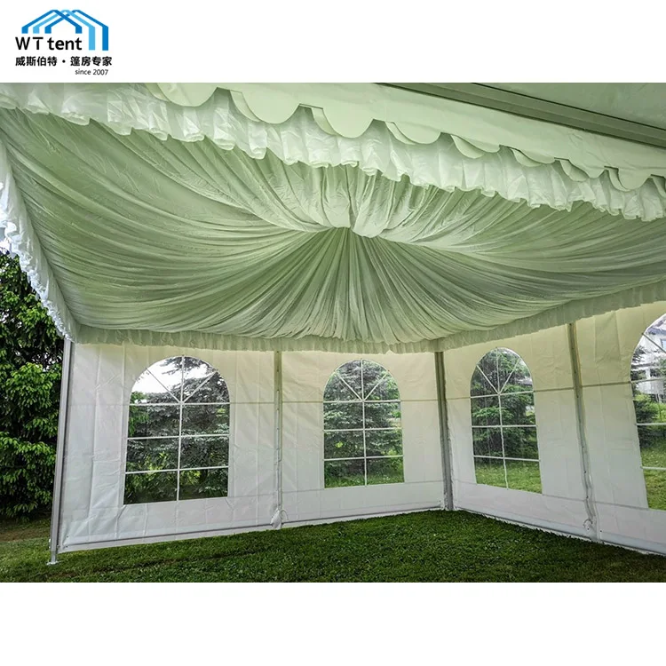 3x3m 5x5m 6x6m Steel Aluminum White PVC Pagoda Marquee Party Event Coffee Shop Wedding Tent For Sale
